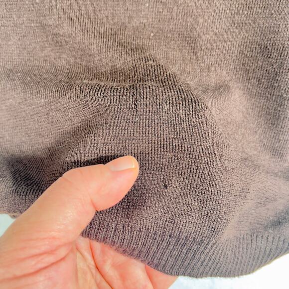 Nordstrom Savvy Shawl Collar Sweater Woman M 100% Extra Fine Merlino Wool Italy - Picture 5 of 11